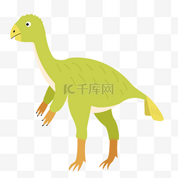 淡绿色卡通短手恐龙