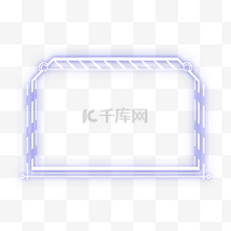 白色方形科技边框弹窗