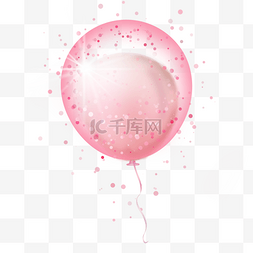 白色创意闪光元素图片_气球双层粉色闪光装扮