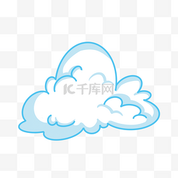 描边云朵图片_描边卡通可爱云朵