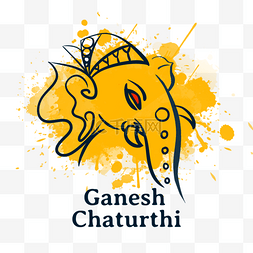 笔刷brush图片_黄色抽象ganesh chaturthi