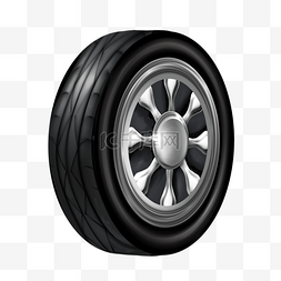 汽车汽车轮胎图片_黑色条形纹路立体质感轮胎