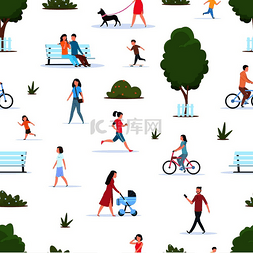 女人奔跑图片_公园里的人是无缝的活跃的人在大