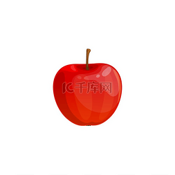 成熟苹果图片_孤立在白色背景上的苹果矢量图标
