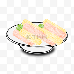 手绘特色美食图片_韩国特色食物芝士棒