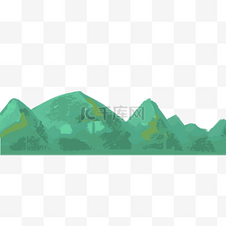 绿色大山山峰