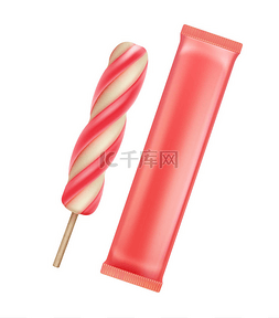 粉红色卡通棒棒糖图片_粉红色的螺旋冰棒棒棒糖冰淇淋水