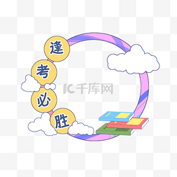 决战双12字图片_逢考必过决战高考边框头像框