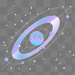 几何线条梦幻渐变星空星辰