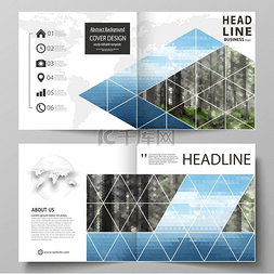 文件夹设计图片_方形设计双折小册子、杂志、传单