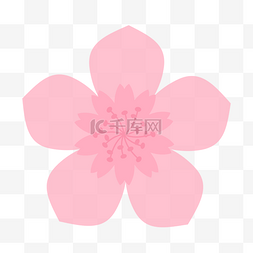 粉色樱花可爱装饰剪贴画