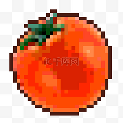 美味的番茄水果图片_卡通像素水果红彤彤的番茄