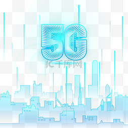 蓝色科技线条城市图片_5g光效信息网蓝色线条城市科技