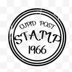 复古邮戳邮票印章图片_三层圆环形状复古邮戳