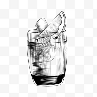 冰鸡尾酒素描