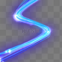 科技光线光束图片_蓝色光纤光束
