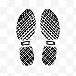 黑白鞋印图片_密集图形组合黑白鞋印