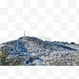 黄山市冬季山峰山区景色