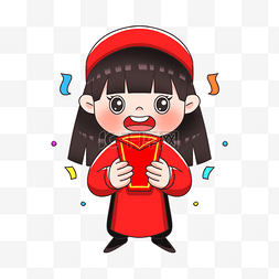 新年祝福表情包图片_越南新年春节女孩卡通zalo表情包