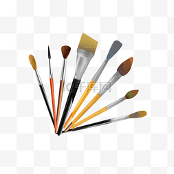 一堆彩色世界艺术日画笔笔刷