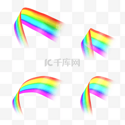 弯折的抽象彩虹光效