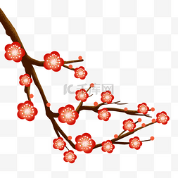 梅花树枝春节图片_新年春节腊梅树枝