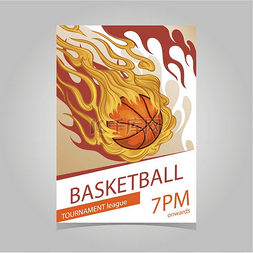 灌篮海报图片_篮球运动主题矢量艺术。