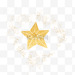 金粉几何形状海星
