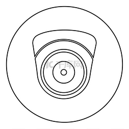安全圆形图标图片_摄像机球形摄像机跟踪设备监控监