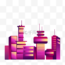 污染严重城市图片_科幻赛博朋克都市城市建筑物夜景