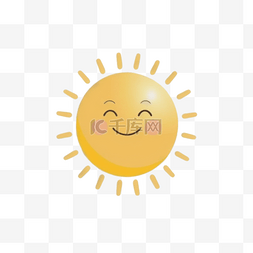 太阳图片_卡通手绘太阳表情
