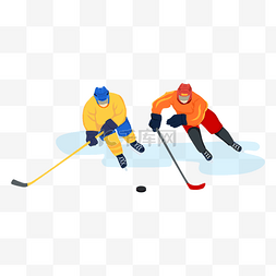 冰雪素材图片_冬奥会冰球比赛运动