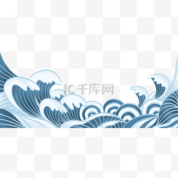 中国风古风海浪浪花