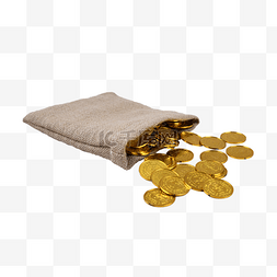 钱袋硬币金钱货币金币堆