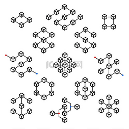 保护锁图片_区块链图标矢量区块链图标集互联