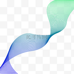 彩色几何科技线条图片_几何曲线波浪纹线条