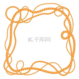 电缆背景图片_船用绳索框架航海绳装饰背景船用