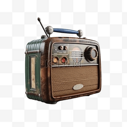 卡通老式收音机图片_卡通家用电器老式收音机
