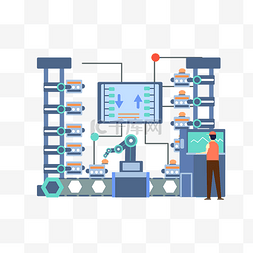 工业4.0素材图片_智能工厂自动流水线