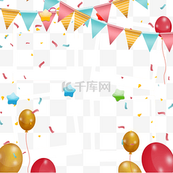 日生日图片_宝丽来生日相纸气球边框