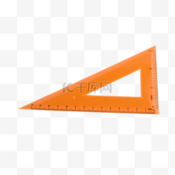 t恤尺寸测量图片_三角尺三角形测量橙色