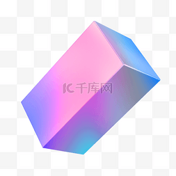 潮流酸性几何图片_彩色C4D立体酸性酷炫长方体几何元