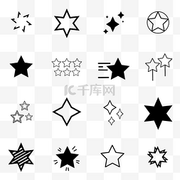 星星几何形状图片_星星几何形状图形图标套图