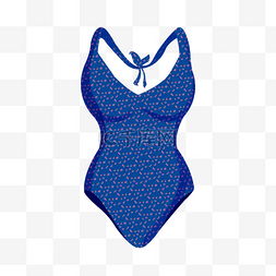 女性花纹图片_性感女性蓝色连体泳衣