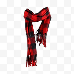 红色女装毛呢大衣图片_冬季暖和围巾