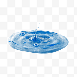 蓝色水环图片_半透明飞溅河面