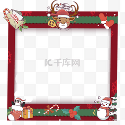 雪人麋鹿图片_圣诞圣诞节边框文本框