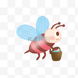 采蜜的飞翔小蜜蜂
