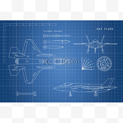 垂直战斗机图片_绘制的军用飞机。顶尖的前台的意
