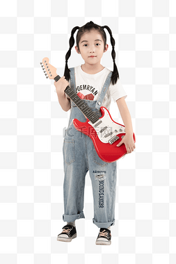 小女孩弹吉他图片_弹吉他的小女孩